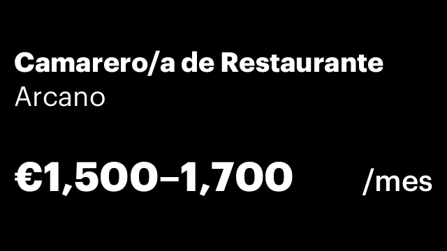 Camarero/a de Restaurante