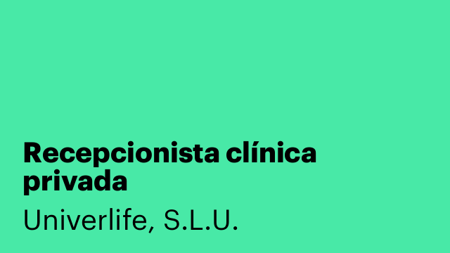 Recepcionista clínica privada