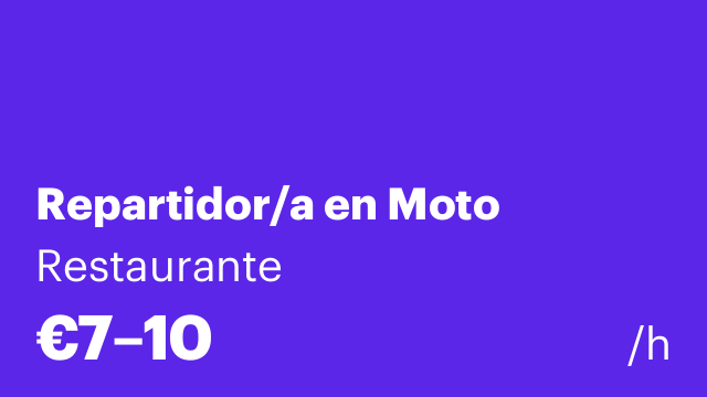 Repartidor/a en Moto