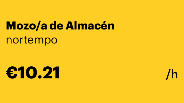 Mozo/a de Almacén