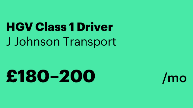 HGV Class 1 Driver
