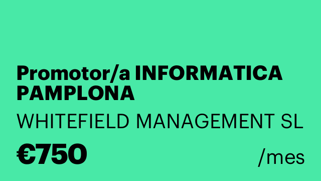 Promotor/a INFORMATICA PAMPLONA