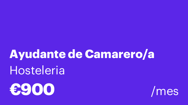Ayudante de Camarero/a