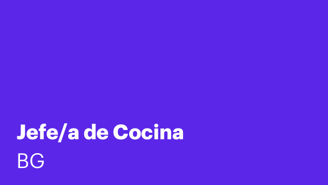 Jefe/a de Cocina