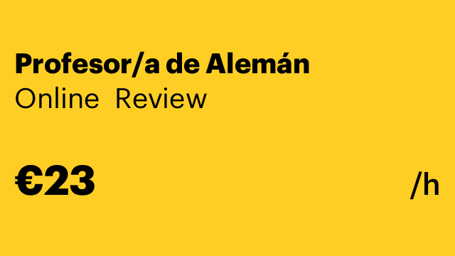 Profesor/a de Alemán