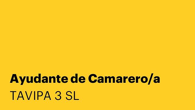 Ayudante de Camarero/a