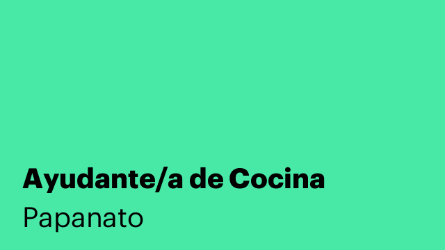 Ayudante/a de Cocina