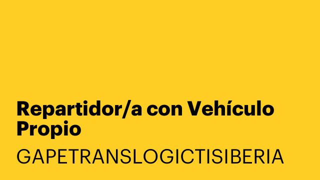 Repartidor/a con Vehículo Propio