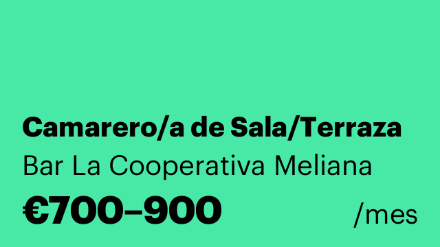 Camarero/a de Sala/Terraza