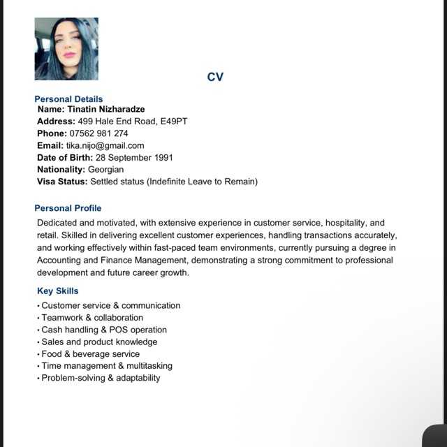 Candidate avatar