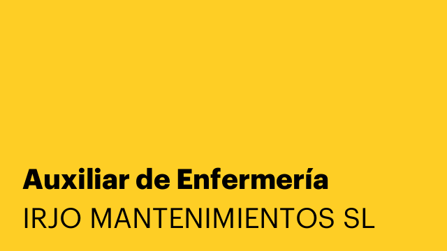Auxiliar de Enfermería