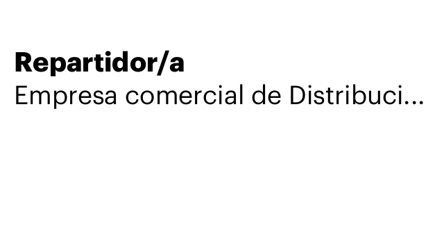 Repartidor/a