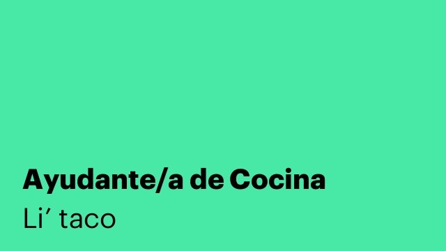 Ayudante/a de Cocina