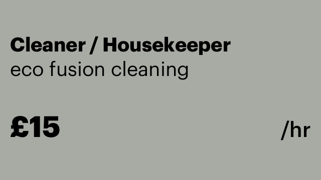 Cleaner / Housekeeper