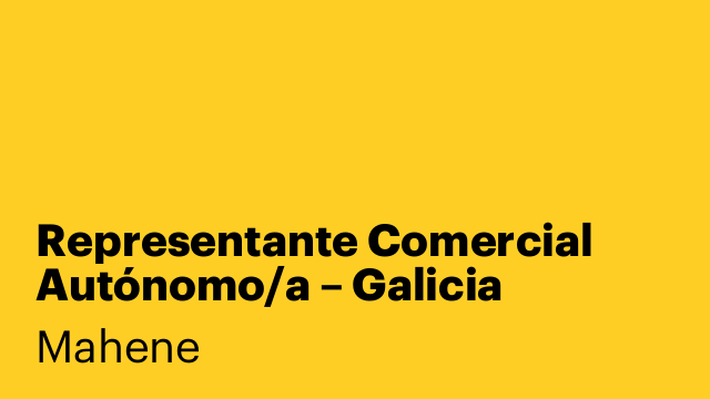 Representante Comercial Autónomo/a – Galicia