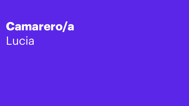 Camarero/a