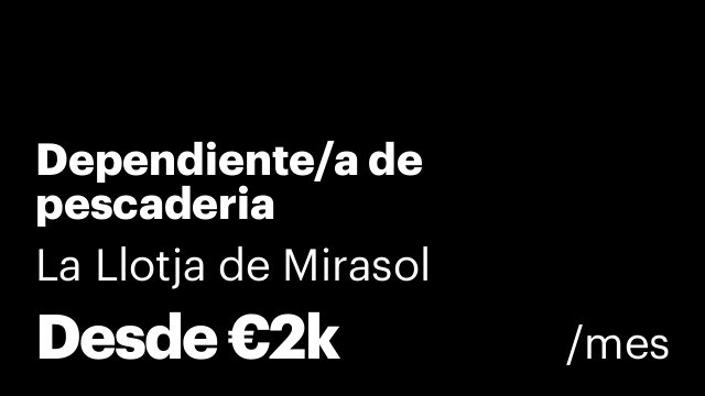 Dependiente/a de pescaderia