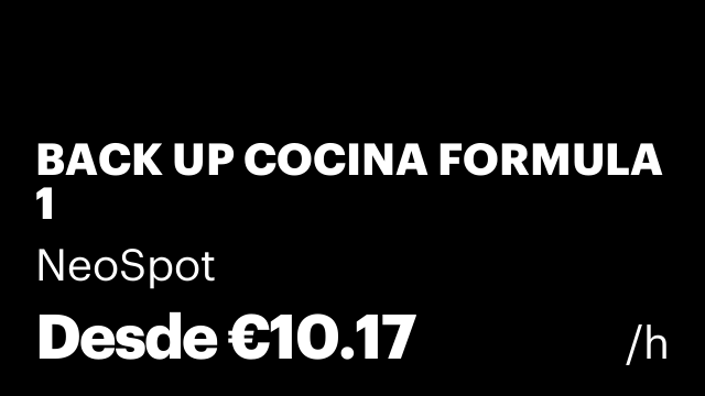 BACK UP COCINA FORMULA 1
