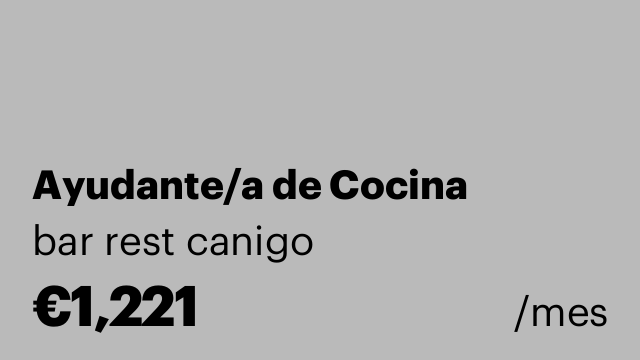 Ayudante/a de Cocina