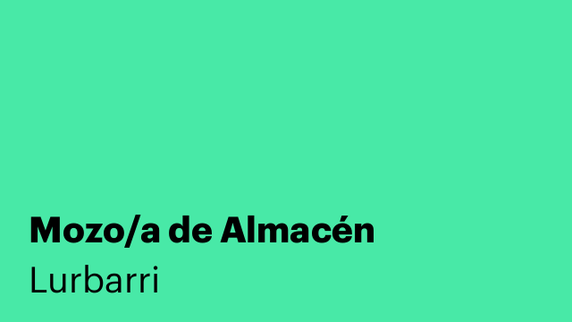 Mozo/a de Almacén