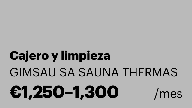 Cajero y limpieza