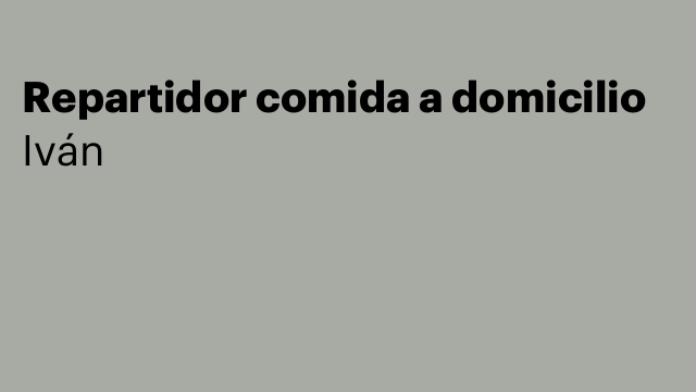 Repartidor comida a domicilio
