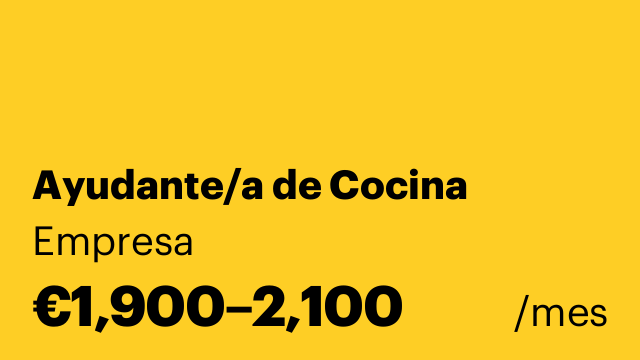 Ayudante/a de Cocina
