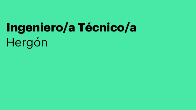 Ingeniero/a Técnico/a