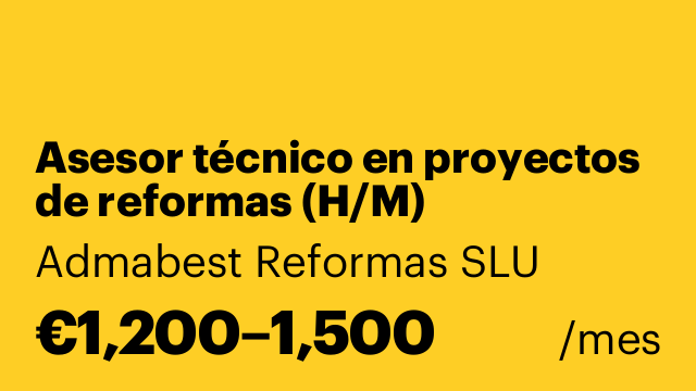 Asesor técnico en proyectos de reformas (H/M)