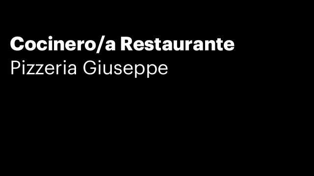Cocinero/a Restaurante