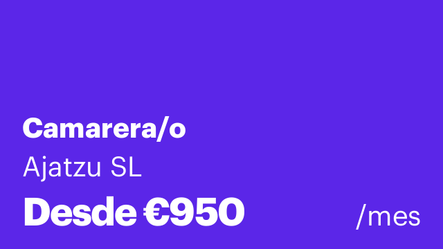 Camarera/o