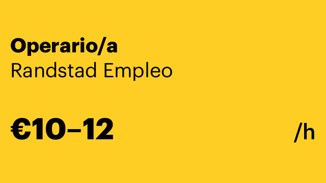 Operario/a