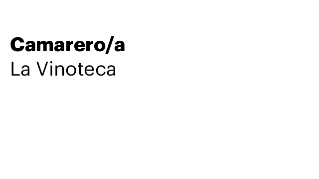 Camarero/a
