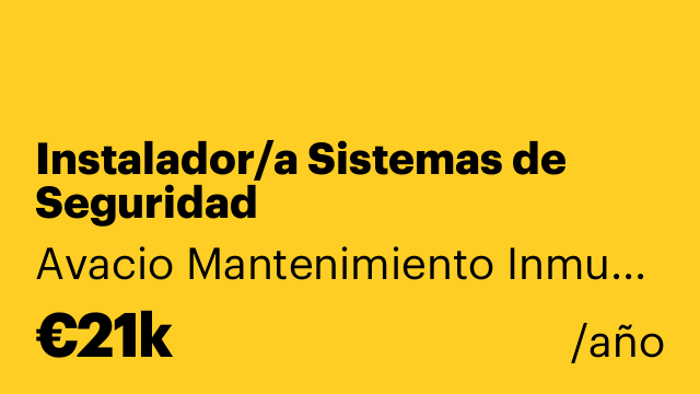 Instalador/a Sistemas de Seguridad
