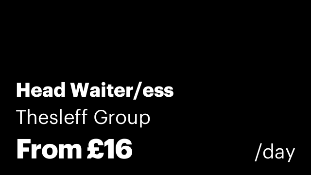 Head Waiter/ess