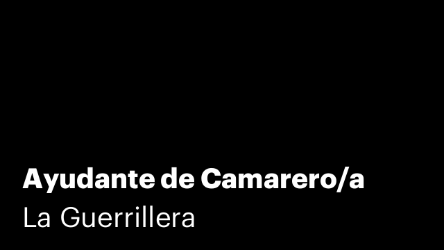 Ayudante de Camarero/a