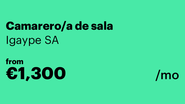 Camarero/a de sala