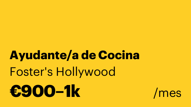 Ayudante/a de Cocina