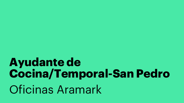 Ayudante de Cocina/Temporal-San Pedro de Alcántara