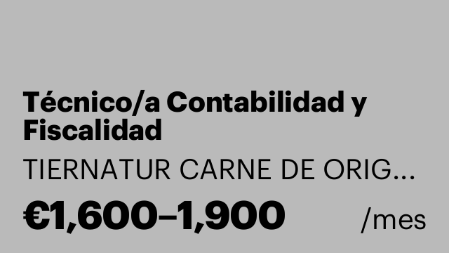 Técnico/a Contabilidad y Fiscalidad