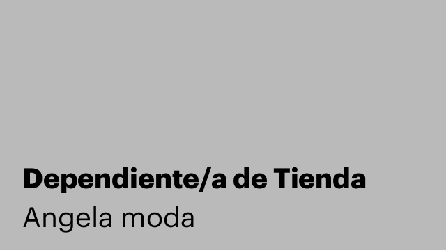 Dependiente/a de Tienda