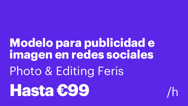 Modelo para publicidad e imagen en redes sociales