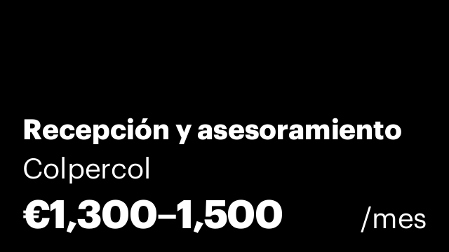Recepción y asesoramiento