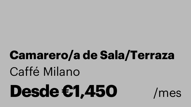 Camarero/a de Sala/Terraza