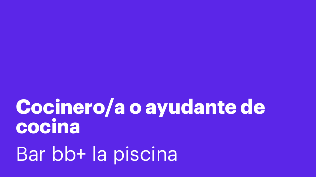 Cocinero/a o ayudante de cocina
