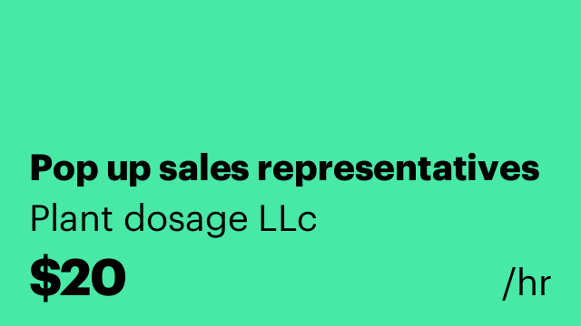 Pop up sales representatives