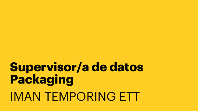 Supervisor/a de datos Packaging