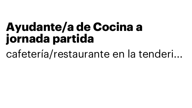 Ayudante/a de Cocina a jornada partida
