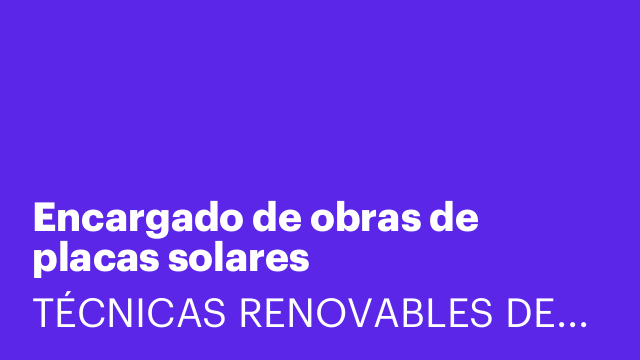 Encargado de obras de placas solares
