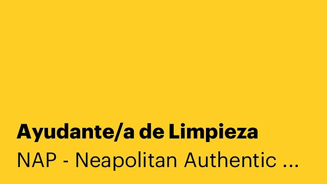 Ayudante/a de Limpieza